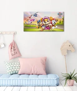 Bönninghoff Leinwandbild »Wandbild PAW PATROL – RESCUE 33x70 cm – Leinwandbild Keilrahmen Deko« Hunde | Paw Patrol 1 Stk. tlg. auf Keilrahmen gespannt
