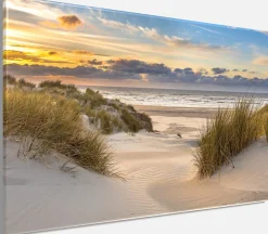 Bönninghoff Leinwandbild »Wandbild STRAND 78x118 cm – Leinwandbild Keilrahmen Deko modern« Strand 1 Stk. tlg. auf Keilrahmen gespannt