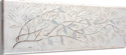 Bönninghoff Ölgemälde »handarbeit ZWEIGE 40x120 cm – Wandbild Kunst Deko modern« Wald 1 Stk. tlg. handgefertigt, jedes Bild ein Unikat