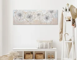 Bönninghoff Ölgemälde »handarbeit PUSTEBLUMEN 40x120 cm – Wandbild Kunst Deko« Blumen 1 Stk. tlg. handgefertigt, jedes Bild ein Unikat