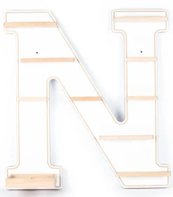 Boarti Wandregal »Holz Regal Buchstabe N für Toniebox Tonies Figuren« 1 Stk. tlg.