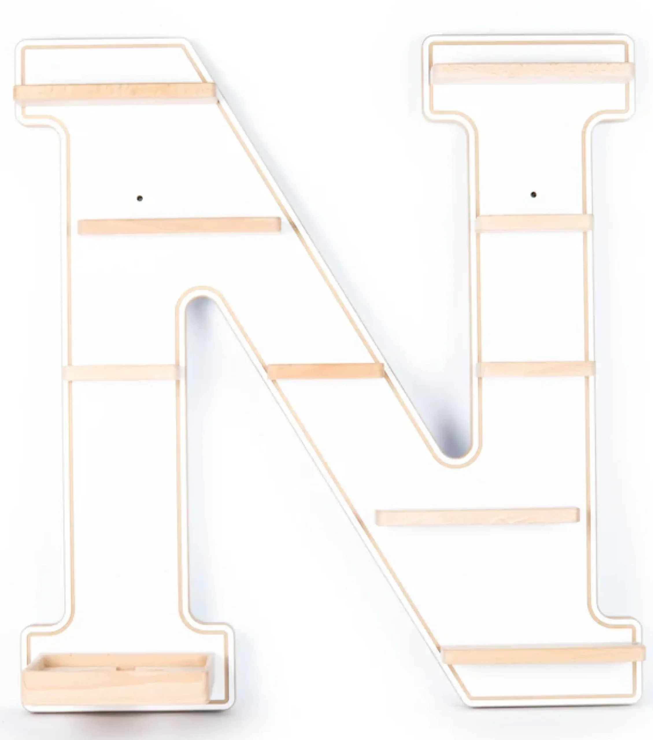 Boarti Wandregal »Holz Regal Buchstabe N für Toniebox Tonies Figuren« 1 Stk. tlg.