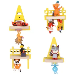 Boarti Wandregal »Regal Baustelle Kinder Toniebox Tonies Figuren« 4 Stk. tlg.