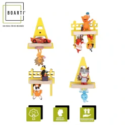 Boarti Wandregal »Regal Baustelle Kinder Toniebox Tonies Figuren« 4 Stk. tlg.