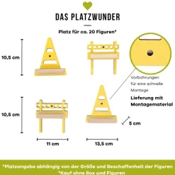 Boarti Wandregal »Regal Baustelle Kinder Toniebox Tonies Figuren« 4 Stk. tlg.