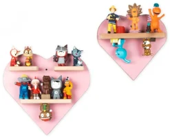Boarti Wandregal »Regal Holz Herz Kinder Toniebox Tonies Figuren« 2 Stk. tlg.