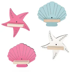 Boarti Wandregal »Regal Muschel Stern Kinder Toniebox Tonies Figuren« 4 Stk. tlg.