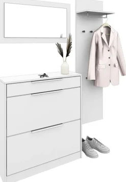 borchardt Möbel Garderoben-Set »Oliva, Schuhschrank, Spiegel, Garderobenpaneel« 3 Stk. tlg.