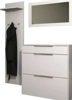 borchardt Möbel Garderoben-Set »Oliva, Hängeschuhschrank, Spiegel, Garderobenpaneel« 3 Stk. tlg.