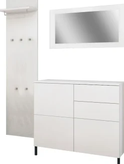 borchardt Möbel Garderoben-Set »Haama 3-teilig mit Kommode, Wandpaneel und Spiegel« 3 Stk. tlg.