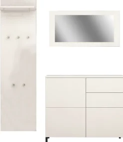 borchardt Möbel Garderoben-Set »Haama 3-teilig mit Kommode, Wandpaneel und Spiegel« 3 Stk. tlg.