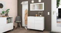borchardt Möbel Garderoben-Set »Haama 3-teilig mit Kommode, Wandpaneel und Spiegel« 3 Stk. tlg.