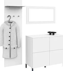 borchardt Möbel Garderoben-Set »Haama 3-teilig mit Kommode, Wandpaneel und Spiegel«
