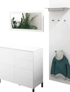 borchardt Möbel Garderoben-Set »Haama 3-teilig mit Kommode, Wandpaneel und Spiegel« 3 Stk. tlg.