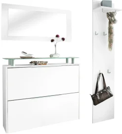 borchardt Möbel Garderoben-Set »Rena mit Schuhschrank, Paneel und Spiegel« 3 Stk. tlg.