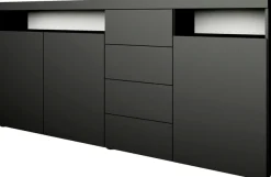 borchardt Möbel Highboard »Kapstadt, Breite 200cm, Kommode mit Drucköffner« Türen, Schubladen, offene Fächer, viel Stauraum, praktisch, modern