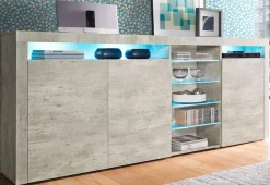 borchardt Möbel Highboard »Santa Fé, Sideboard mit eleganten Glasböden, Breite 200 cm« Breite 200 cm