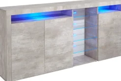 borchardt Möbel Highboard »Santa Fé, Sideboard mit eleganten Glasböden, Breite 200 cm« Breite 200 cm