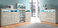 borchardt Möbel Highboard »Santa Fé, Sideboard mit eleganten Glasböden, Breite 200 cm« Breite 200 cm