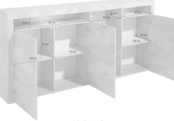 borchardt Möbel Highboard »Santa Fé, Sideboard mit eleganten Glasböden, Breite 200 cm« Breite 200 cm