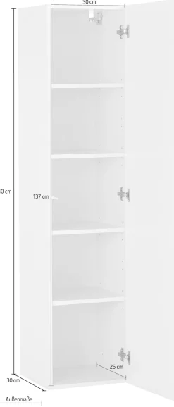 borchardt Möbel Hängevitrine »TOLEDO« Höhe 140 cm