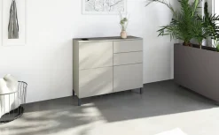 borchardt Möbel Kommode »Haama, Sideboard mit Metallfüßen, Push-to-open-Technik, Breite 93 cm« Push-To-Open, verstellbare Einlegeböden, viel Stauraum, Breite 93cm