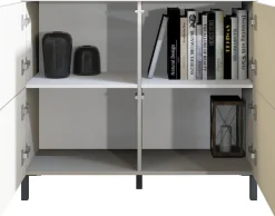borchardt Möbel Kommode »Haama, Sideboard mit Metallfüßen, Push-to-open-Technik, Breite 93 cm« Kommode, 4 Türen, 2 verstellbare Böden, Breite 93 cm