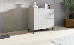 borchardt Möbel Kommode »Haama, Sideboard mit Metallfüßen, Push-to-open-Technik, Breite 93 cm« Kommode, 4 Türen, 2 verstellbare Böden, Breite 93 cm