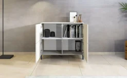 borchardt Möbel Kommode »Haama, Sideboard mit Metallfüßen, Push-to-open-Technik, Breite 93 cm« Kommode, 4 Türen, 2 verstellbare Böden, Breite 93 cm