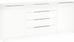 borchardt Möbel Kommode »Oliva, Kommode mit Metallgriffen« Modernes Sideboard mit 2 Türen und 4 Schubkästen, Breite 166 cm
