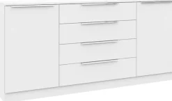 borchardt Möbel Kommode »Oliva, Kommode mit Metallgriffen« Modernes Sideboard mit 2 Türen und 4 Schubkästen, Breite 166 cm