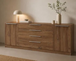 borchardt Möbel Kommode »Oliva, Kommode mit Metallgriffen« Breite 200 cm, mit 4 Schubkästen