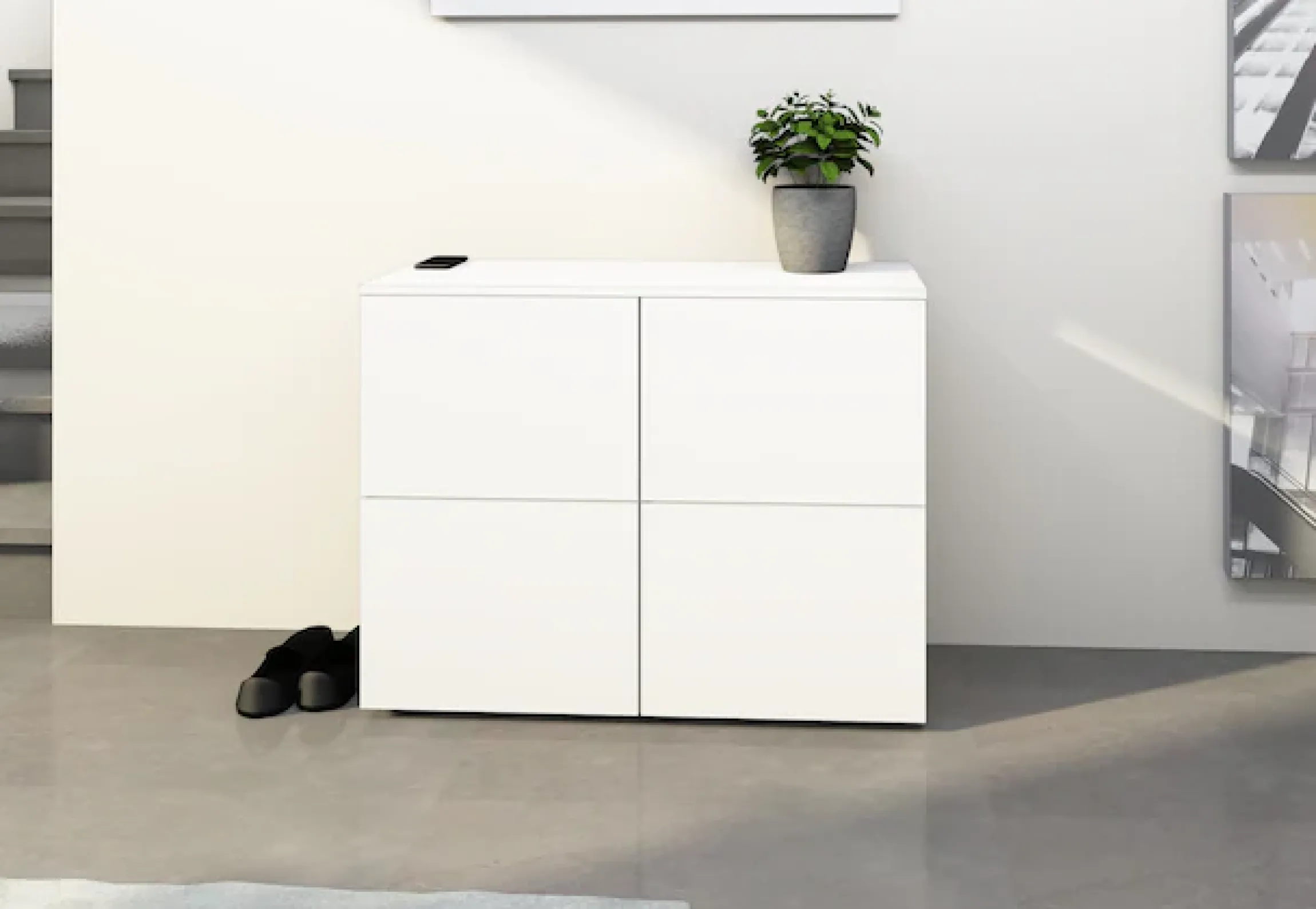 borchardt Möbel Kommode »Rova, Sideboard mit 4 Türen« Praktische Push-to-open-Funktion, verstellbare Böden, Breite 93 cm
