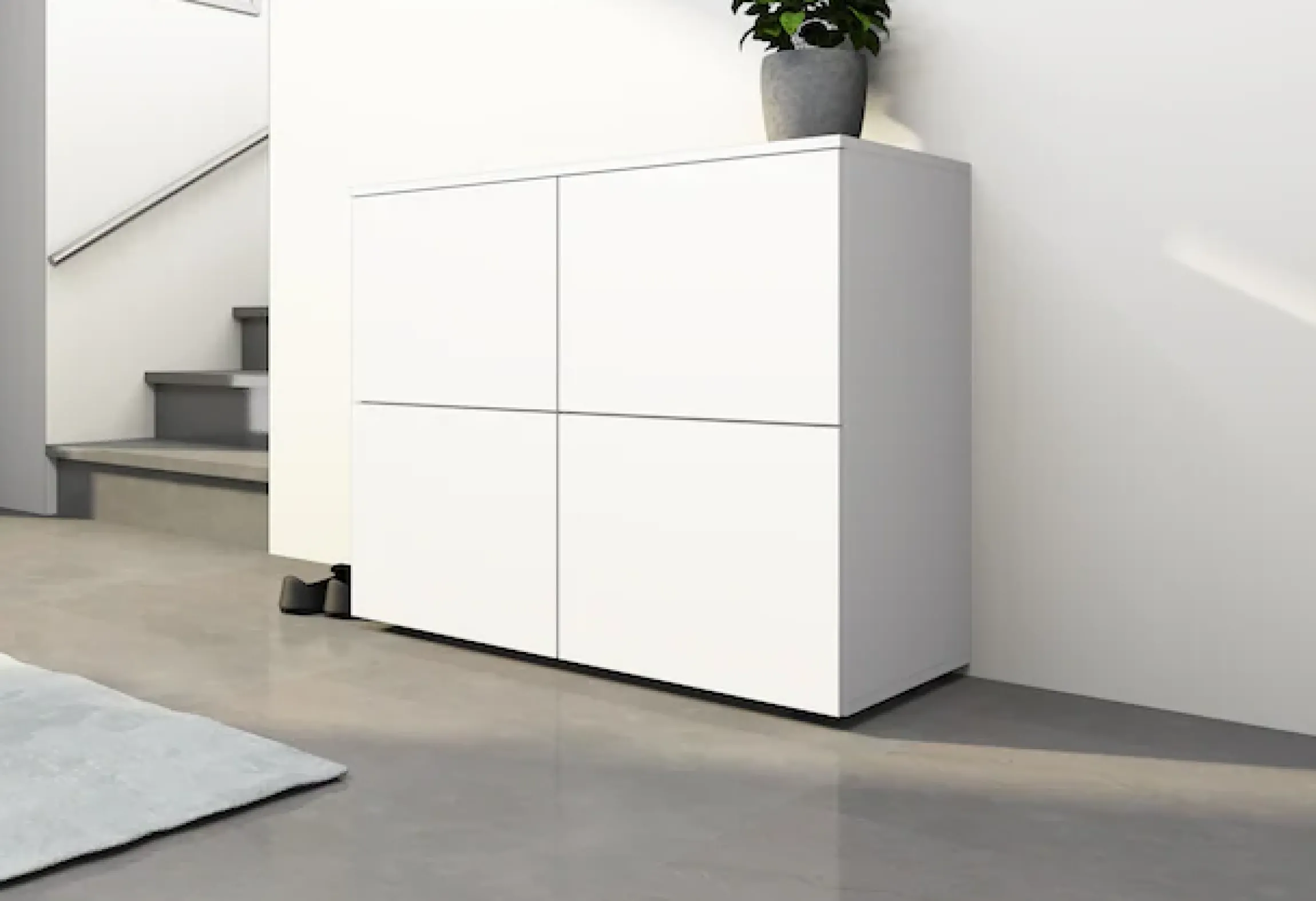 borchardt Möbel Kommode »Rova, Sideboard mit 4 Türen« Praktische Push-to-open-Funktion, verstellbare Böden, Breite 93 cm
