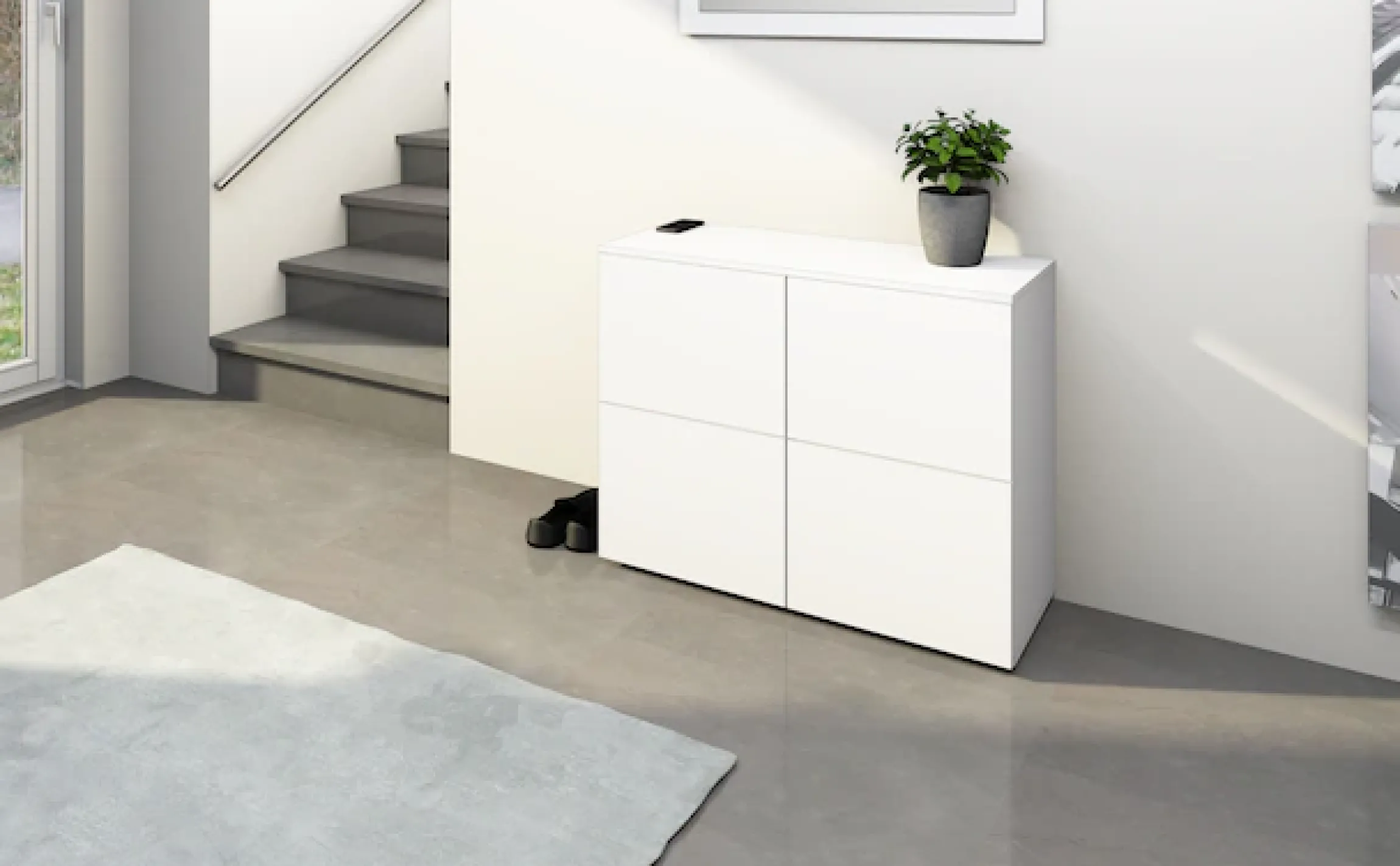 borchardt Möbel Kommode »Rova, Sideboard mit 4 Türen« Praktische Push-to-open-Funktion, verstellbare Böden, Breite 93 cm
