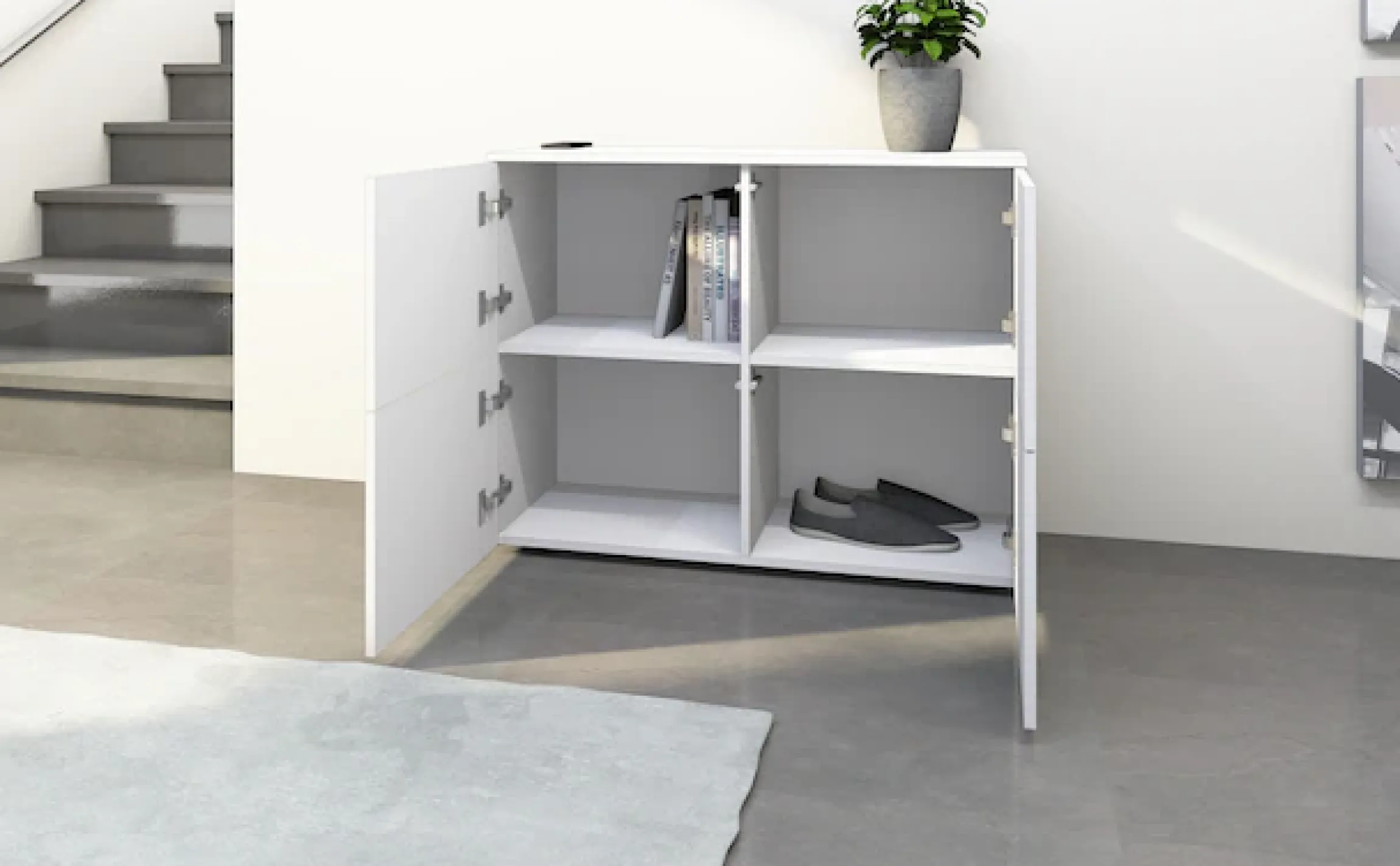 borchardt Möbel Kommode »Rova, Sideboard mit 4 Türen« Praktische Push-to-open-Funktion, verstellbare Böden, Breite 93 cm