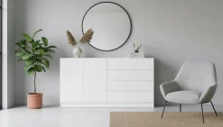 borchardt Möbel Kommode »Vaasa, Breite 152cm, Höhe 79cm, grifflos« Sideboard Breite 152 cm, Höhe 79 cm, mit Push-to-open-Funktion