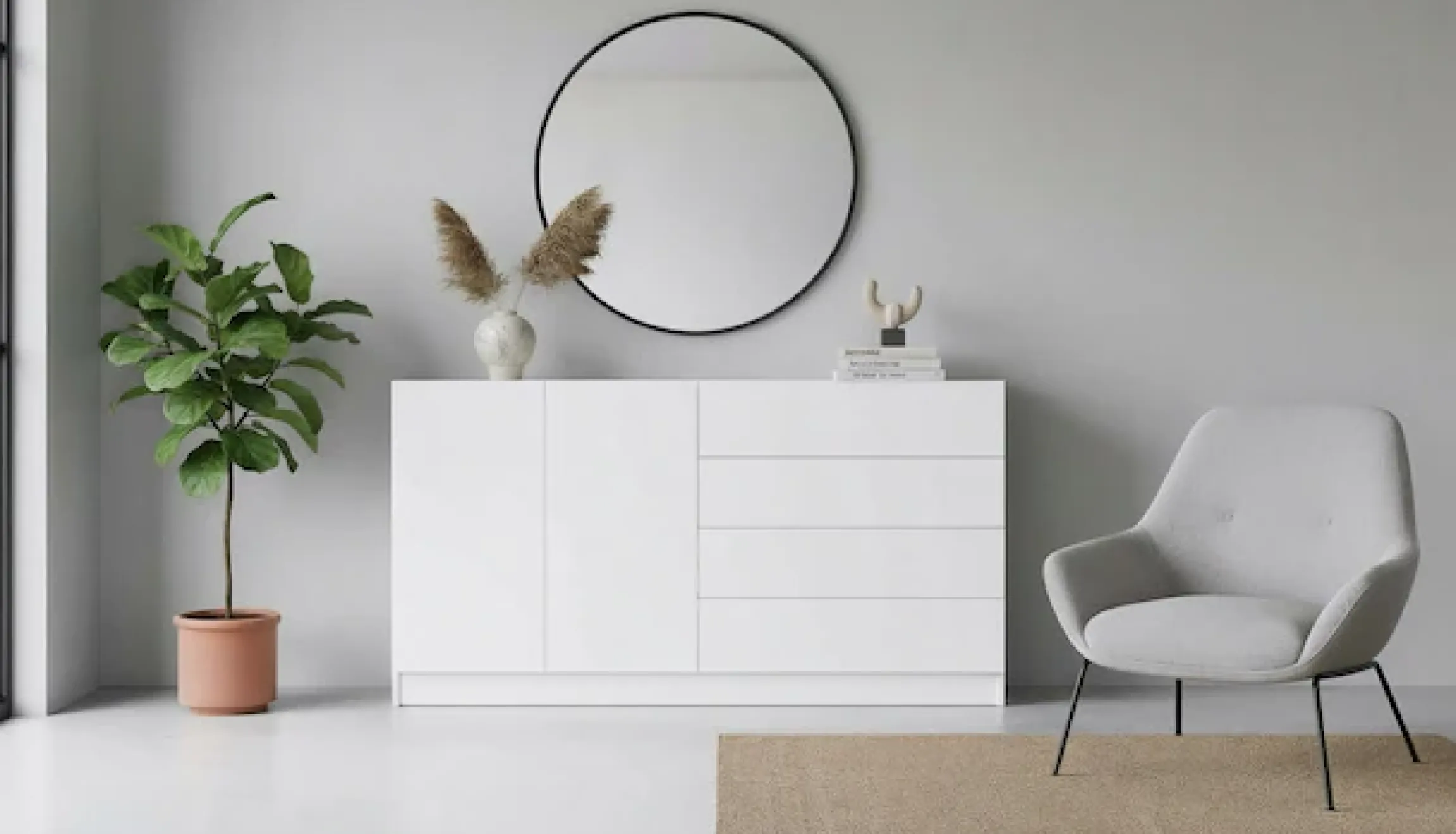 borchardt Möbel Kommode »Vaasa, Breite 152cm, Höhe 79cm, grifflos« Sideboard Breite 152 cm, Höhe 79 cm, mit Push-to-open-Funktion