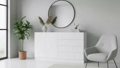 borchardt Möbel Kommode »Vaasa, Breite 152cm, Höhe 79cm, grifflos« Sideboard Breite 152 cm, Höhe 79 cm, mit Push-to-open-Funktion