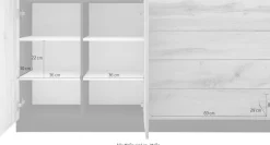 borchardt Möbel Kommode »Vaasa, Breite 152cm, Höhe 79cm, grifflos« Sideboard Breite 152 cm, Höhe 79 cm, mit Push-to-open-Funktion