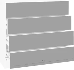 borchardt Möbel Kommode »Vaasa, Breite 76cm, Höhe 79cm, grifflos« Sideboard Breite 76 cm, Höhe 79 cm, mit Push-to-open-Funktion