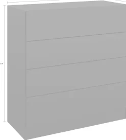 borchardt Möbel Kommode »Vaasa, Breite 76cm, Höhe 79cm, grifflos« Sideboard Breite 76 cm, Höhe 79 cm, mit Push-to-open-Funktion
