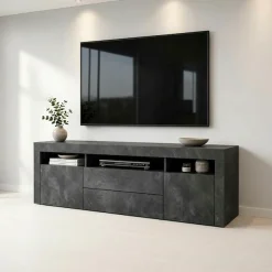 borchardt Möbel Lowboard »Santa Fé, TV-Schrank 166 cm breit« Push-to-open-Funktion, 2 Türen, 2 Schubkästen und 3 offene Fächer
