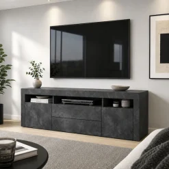 borchardt Möbel Lowboard »Santa Fé, TV-Schrank 166 cm breit« Push-to-open-Funktion, 2 Türen, 2 Schubkästen und 3 offene Fächer