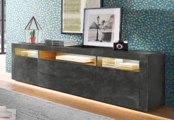 borchardt Möbel Lowboard »Santa Fé, TV-Schrank 166 cm breit« Push-to-open-Funktion, 2 Türen, 2 Schubkästen und 3 offene Fächer