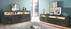 borchardt Möbel Lowboard »Santa Fé, TV-Schrank 166 cm breit« Push-to-open-Funktion, 2 Türen, 2 Schubkästen und 3 offene Fächer