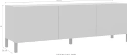 borchardt Möbel Lowboard »Sophia, TV-Schrank mit Metallfüßen« Modernes TV-Board, Breite 139 cm, 3-türig