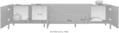 borchardt Möbel Lowboard »Sophia, Tv-Schrank Breite 190 cm« Metallfüße, grifflose Optik