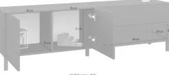 borchardt Möbel Lowboard »Sophia, TV-Schrank Breite 152 cm« Metallfüße, grifflose Optik