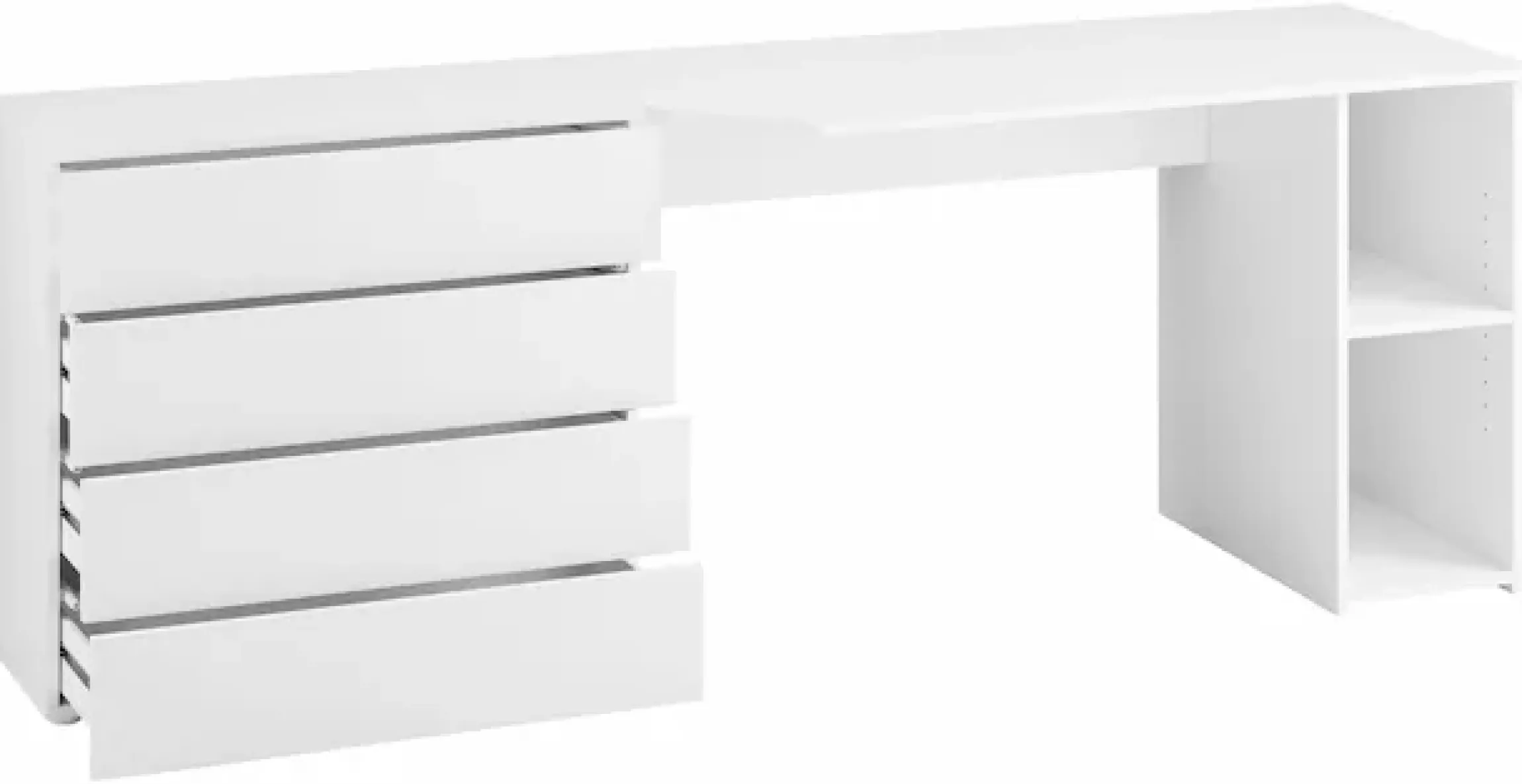 borchardt Möbel Schreibtisch »Vaasa« Breite 196 cm, Push to Open-Funktion